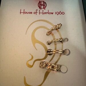 House of Harlow 1960 ear cuff set. NWTand box